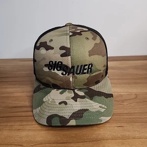 Sig Sauer Camo Black Mesh Snapback Hunting Hat Cap - Picture 1 of 7