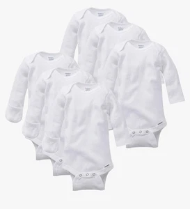 Gerber unisex-baby Multi-pack Long-sleeve Onesies Bodysuit Mitten Cuff Sizes - Picture 1 of 2