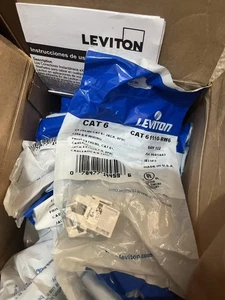 50/Box Leviton 61110-RW6 Cat 6 Keystone Buchse Gigabit RJ45 weiß Expressversand - Bild 1 von 3