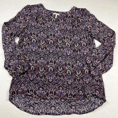 Joie Odette шелковая блузка пейсли крестьянский легкий верхний длинным рукавом рубашка маленький  - Изображение 1 из 4