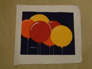 Maruschka Luftballons 6 Luftballons auf Leinwand Primärfarben 70er Jahre Rentnerbild - Bild 1 von 1