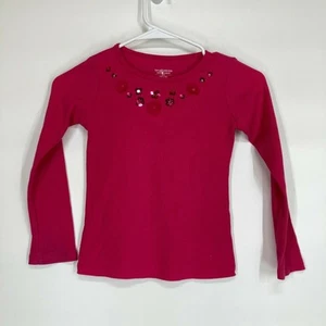 Toughskins Girl’s Pink Waffle Knit thermal Top Size Medium - Picture 1 of 5