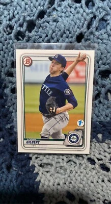 2020 Bowman First 1st Edition Logan Gilbert BFE-58 Mariners Top Rookie Prospect - Image 1 of 2
