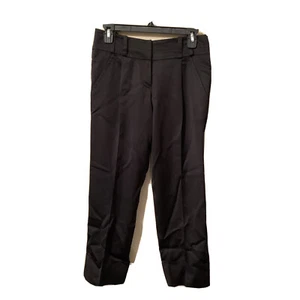 Tory Burch Ankle Dress Pants Womens 2 Black Wool Blend Bottoms - Picture 1 of 5