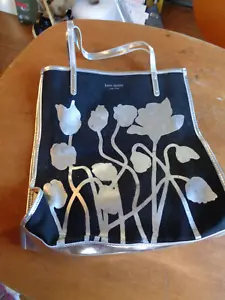 Kate Spade New York Borsa tote nera tulipani argento - Foto 1 di 5