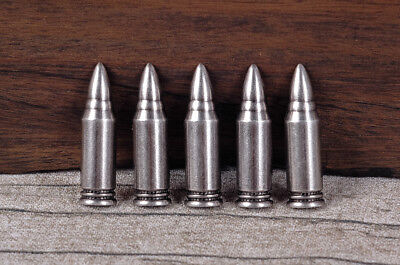 Pkg Of 10 BULLET Metal Rivet Studs 1-3/8  X 3/8  Leather Crafts Silver Concho • 6.51€