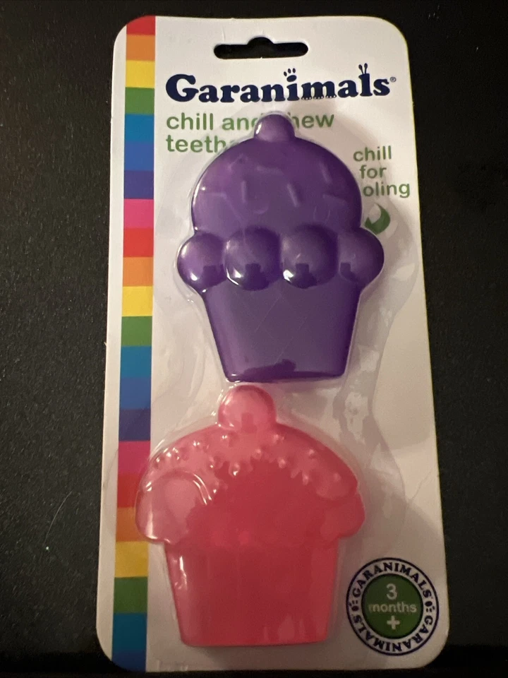 Baby Teethers Garanimals Chill And Chew New 2 in Pack Cupcakes Shaped Cute  - Image 1 of 1
