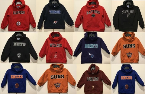 New NBA Infant Toddler Hoodie Kids Hooded Sweatshirt Basketball Shirts -Choose 1 Cover