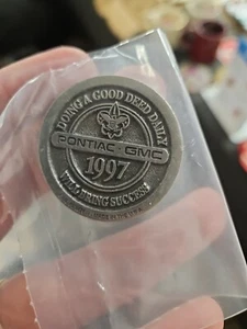 1997 Boy Scouts Of America National Jamboree Pontiac GMC GOOD DEED Coin   BSA - Picture 1 of 2