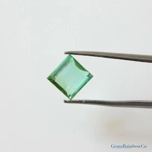 Natural Green Tourmaline, 3.06 carat Square, 8 mm, Rare and Exclusive Gemstone - Picture 1 of 3