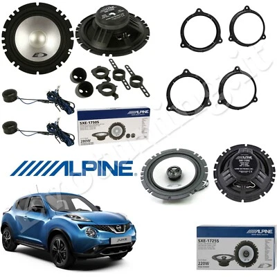 Kit 6 Haut-Parleurs Alpine avant et Arrière voiture Nissan Juke F15 (tous) - Photo 1/4