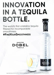DOBEL TEQUILA AD #1 RARE 2019 OOP "INNOVATION IN A TEQUILA BOTTLE" - Picture 1 of 1