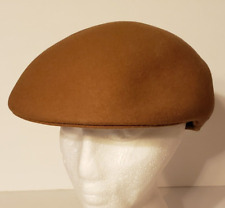 VINTAGE Ascot Cabbies 100% Wool Men's XL Newsboy Hat Cap Tan Brown MADE IN USA