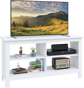 TV Stand, Entertainment Center 4 Cubby Television Stands Cabinet Media Sideboard