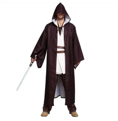 SPOOKTACULAR MASTER OF LIGHT JEDI ADULT COSTUME TUNIC CLOAK BELT PANTS X/L - Image 1 of 4