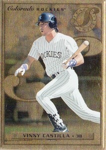 1996 Leaf Preferred Steel Gold #43 Vinny Castilla 