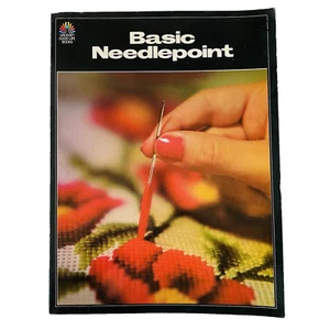 Basic Needlepoint Vintage 1977 Book by Sandra Ley Canvas Stitches Craft Retro - Picture 1 of 10