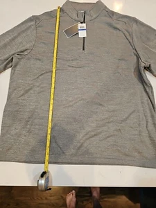Callaway Mens Big & Tall 1/4 Zip Fashion Pullover Shirt Medium Grey Hthr 1X $95 - Picture 1 of 4