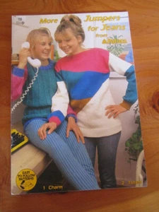 KNITTING PATTERN BOOK PATONS JUMPERS FOR JEANS NO. 733 GREAT **** MUST SEE - Picture 1 of 2