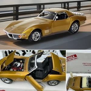 RARE WAR GOLD DANBURY MINT 1972 CORVETTE CONVERTIBLE 1/24 DIECAST STINGRAY BOXED - Picture 1 of 20