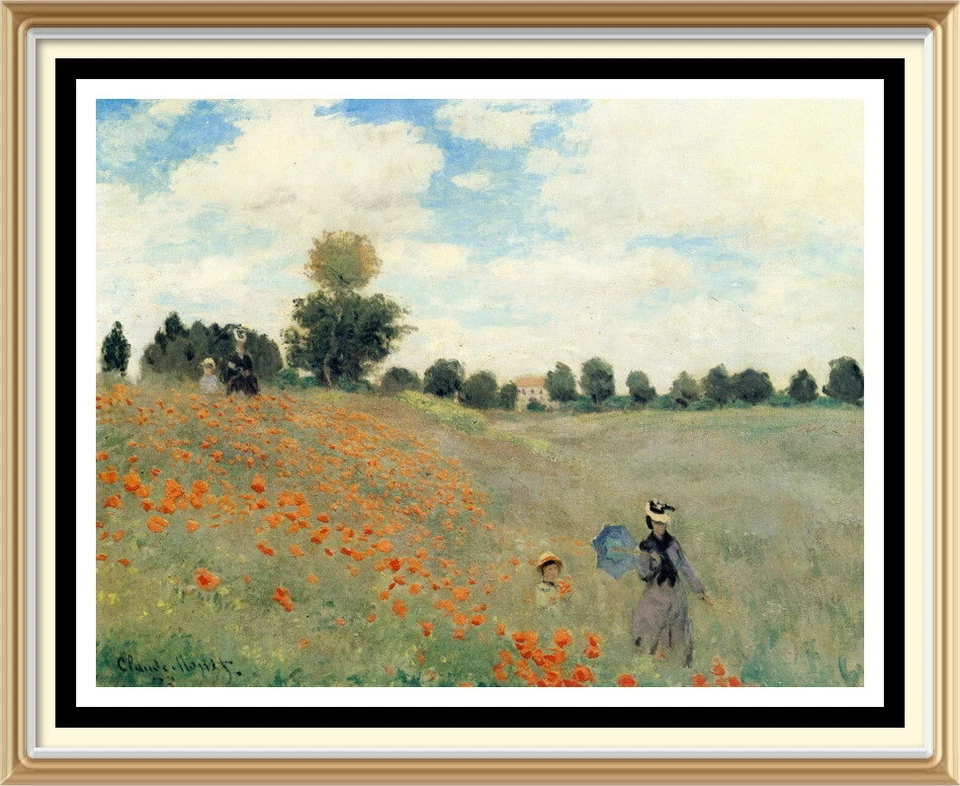 Estampa de arte paisagística vintage CLAUDE MONET 30 anos decoração para casa PAPOULAS SELVAGENS - Imagem 1 de 1