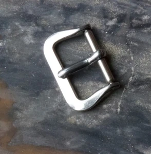 Vintage watch band buckle 1950s 13mm opening Stainless Steel for tapered strap - Picture 1 of 4