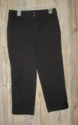 Pantalones capri blancos ciervo para mujer talla 16 negros Msre 36,5x29 dobladillos enrollables clásicos Foto 1 de 4