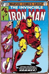 Iron Man #126 Metal Faux Distressed Plaque Sign Poster Art Wall Hanging - Picture 1 of 12