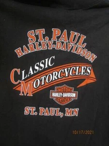 VINTAGE HARLEY DAVIDSON 100 ANNI ST PAUL MN MOTO D'EPOCA EX LARGE senza etichetta - Foto 1 di 1