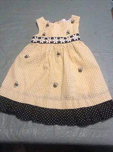Emily Rose Embroidered Seersucker Dress Bees and Daisies Girls Size 2T - Picture 1 of 9