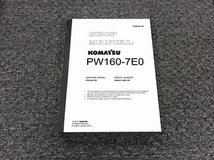 Komatsu PW160-7E0 Excavator Shop Service Repair Manual SN H50051-Up - Picture 1 of 1