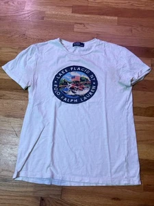 NEW Polo Ralph Lauren 100% Cotton Mens Classic Fit Lake Placid Graphic T RARE - Picture 1 of 4