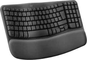 Logitech Wave Keys Wireless Ergonomic Keyboard With Cushioned Palm Rest! - Afbeelding 1 van 7