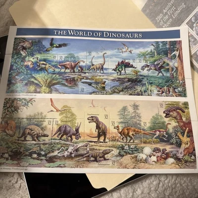 US 3136 MNH 32¢ 1997 World of Dinosaurs Full Sheet of 15 Very Fine - Image 1 of 4