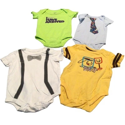 Lot of 4 Infant Size 0-6 months One Piece Nike, Circo, & Jumping Beans Outfits - Image 1 of 4