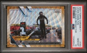 2021 Topps Formula 1 Lewis Hamilton Gold Wave /50 Grand Prix #143 PSA 10 Gem Mt - Bild 1 von 3
