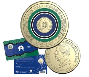 2025 30 Aniversario de la Bandera Isleña del Estrecho de Torres $2 Color C Marca de Ceca - Imagen 1 de 3