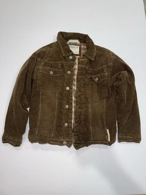 Timberland Marrón Pana Chaqueta Con Forro Acolchado a Cuadros Talla M Logo En la Espalda Foto 1 de 4