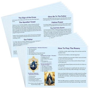 50 Pcs How to Pray The Rosary Pamphlet Prayer Cards 6 x 4 Inches Rosary Pamph... - Picture 1 of 7