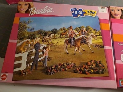 Lote De 3 Rompecabezas Barbie Vintage Sellados Nuevos Foto 1 de 3