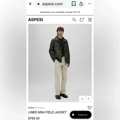 Aspesi Green Detachable Thermore Wool Lined Field Jacket XXL - Image 1 of 4