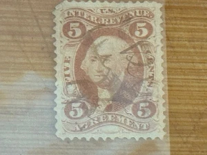 DOCUMENTARY SC#R23c AGREEMENT Rare Cancel VF Hinged Stamp - Picture 1 of 3