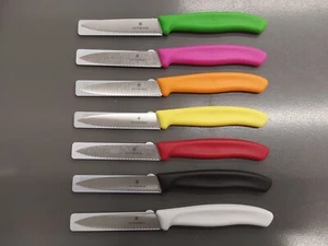 VICTORINOX Swiss Made 3-1/4" Blade Paring Knife - Serrated With Point - 6-Pack - Picture 1 of 1