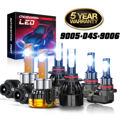 For 2005-2006 Lexus GS300 - Front LED Headlight + Fog Light 6x Bulbs Combo KIt Foto 1 de 4