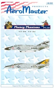 CALCOMANÍAS AEROMASTER #48-502 PHANCY PHANTOMS Pt II VF-96 VF-92 F-4 USN VIETNAM VF-9 - Imagen 1 de 3