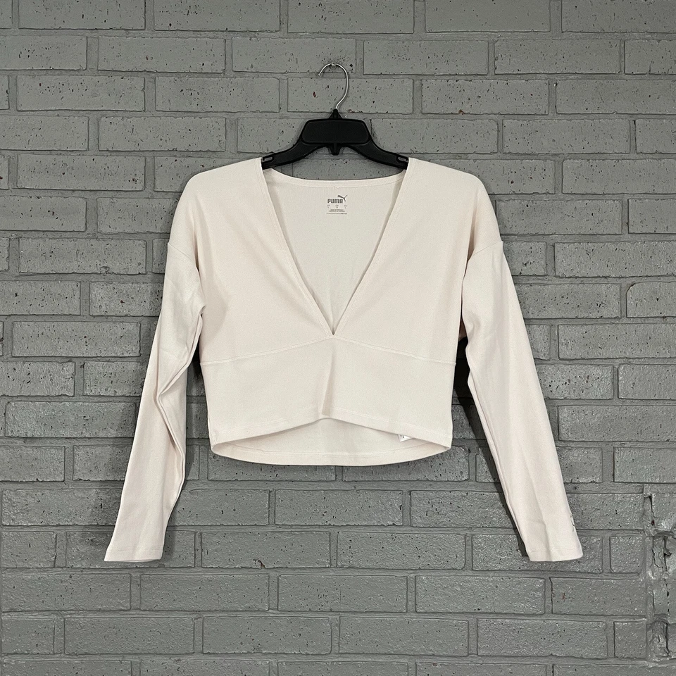 Puma Exhale Crew Neck Long Sleeve Training Top Womens Size L Casual 520064-90