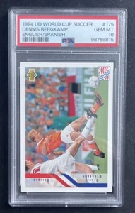 1994 Upper Deck World Cup English/Spanish #175 Dennis Bergkamp RC Graded PSA 10 - Picture 1 of 4
