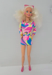 Vintage Mattel Barbie 1992 Bath Blast Puppe mit totalen Haaren Barbie Kleid gebraucht - Bild 1 von 15