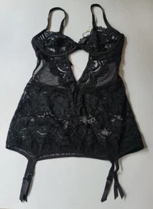 Ann Summers Taylor Cami Suspender S 8-10 Black New Tags - Picture 1 of 4