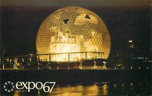 Geodesic Bubble Expo 67 cartolina d'epoca non timbrata mai usata 1963 - Foto 1 di 2